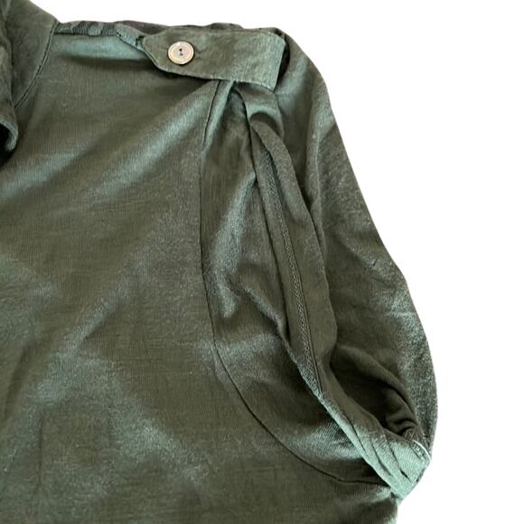 Bongo Juniors Size M Olive Green Sleeveless Knit & Lace Blouse NWT - Picture 7 of 11